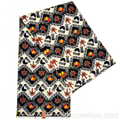 2022 Fashion Season African Waxed Printed Polyester Fabric